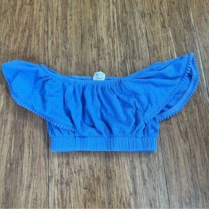 Kate Quinn Blue Short Sleeve Ruffle Kids Tee